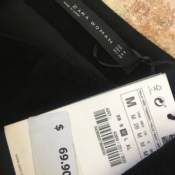 NWT Zara Suede Skirt - Picture 4 of 6